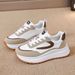 Women's Dad Sneakers Durable Comfortable Leather Autumn Breathable Thin Slim Fit Non-Slip Lightweight Running Shoes_vogvips.com