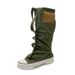 2025 Fall/Winter New Women's High-Top Canvas Sneakers Chunky-Sole Ankle Boots Stylish Versatile_vogvips.com