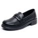 Mom Shoes Medium And Small Leather Shoes Women's Soft Sole Non-slip Flat Sole Soft Leather Loafers One Pedal_vogvips.com