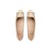 MTX Grape Mom Same Style Three Heels High~rv Toe Square Buckle Thick High Heel Commuter Flats Women Flat Shoes_vogvips.com