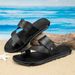 Leather New Summer Anti Slip Driving Casual Comfortable Large Men's Sandals_vogvips.com