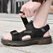 2026 Leather Shoes Man Casual Comfortable Barefoot Pentoufle Homme Summer Sandals Men_vogvips.com