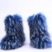 Women's Shoes spring and autumn new winter warm ladies outdoor cotton snow boots raccoon fur boots women_vogvips.com