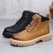 British Style Yellow Martin For Men, Autumn And Thickened Cotton Winter Boots, Genuine Leather Versatile Thick Sole_vogvips.com