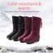 2024 Winter Fabric Snow Boots Slip-On Waterproof Warm Casual Women's Cross-Border Plus Size Shoes_vogvips.com