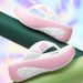 High Heel Flip Flops For Women Summer Outdoor Fashion Letter Color Block Wedge Thick Sole Non-Slip Beach Sandals_vogvips.com