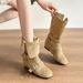 Exclusive Edition ~ Niche New Short For Women 2024 Autumn Winter Turn-down Collar Buckle Strap Hidden Wedge Fashion_vogvips.com