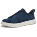 First Layer Pigskin Breathable Large Size Shoes Men's Elastic Free Shoelaces White Shoes Casual Loafers Round Head Board Shoes_vogvips.com