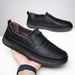 Unbeatable Quality Cow Tendon Spring New Business Casual One Foot Trendy Soft Soled Men's Leather Shoes_vogvips.com