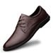 Men's Embossed Plaid Casual Dress Leather Shoes Low-top Shoes Soft Sole Round Head Casual Men's Shoes_vogvips.com
