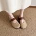 Korean-style Round-toe Suede Single-strap Women's Shoes, 2026 New Autumn Vintage Leopard Print Fashionable Mary Jane_vogvips.com