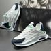 Men's Breathable Mesh Running Shoes - Lightweight Summer Sneakers With Soft Sole, Hollow Design, Casual White Shoes For Walking & Sports_vogvips.com