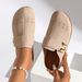 Large Baotou Flat Casual Half For Women 2025 New Solid Color Slope Heel Metal Buckle Beach Slippers_vogvips.com