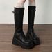 Height Increasing Over-the-Knee High-End 2024 Autumn Style Slim Fit Thick-Soled Riding Boots For Petite Women_vogvips.com