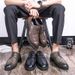 Blok Korean Edition British Trendy Casual Business Dress Men's Pointed Black Shoes PX62-K_vogvips.com