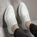 Euro Step Large Size 46 Low-top Brogue White Leather Korean Style Autumn New Casual Fashion Lace-up Men's Shoes_vogvips.com