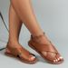 Women's Slippers New Plus Size Shoes With Cross Flat Sandals, Women's Style Wide Strap Open Toe Beach Slippers_vogvips.com