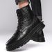 Medium Tube Men's Martin Boots Casual Velvet Outdoor Tooling Boots Large Size Embossed Crocodile Pattern Thick-soled Leather Boots Men_vogvips.com