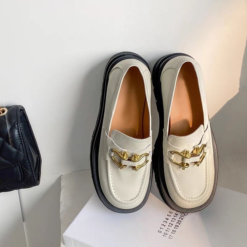 Loafers 2026 Spring Summer New Slip-On Genuine Platform Thick Sole Height Increasing British Style Small Leather Shoes_vogvips.com