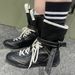 Women Boxing Boots Cowhide Series Women's Boots Dexun Hunting Wear Inner Height Increase Niche Genuine Leather Boxing New Mid-Calf Fashion_vogvips.com
