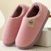 Women's Slippers With Wrapped Heel, Winter Indoor Non-Slip Thick Sole Home Warm Fleece-Lined Large Size Cotton Shoes For_vogvips.com