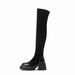 for Women, Large Tube, Long Thick Sole, High Tube Petite Slim Boots, Over-the-Knee Elastic Boots_vogvips.com