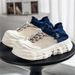 Shell Head Wide Last Big Head Socks Shoes Men's Trendy Fly-woven Elastic Surface Comfortable Sports Dad Shoes Large Size Men's Shoes_vogvips.com