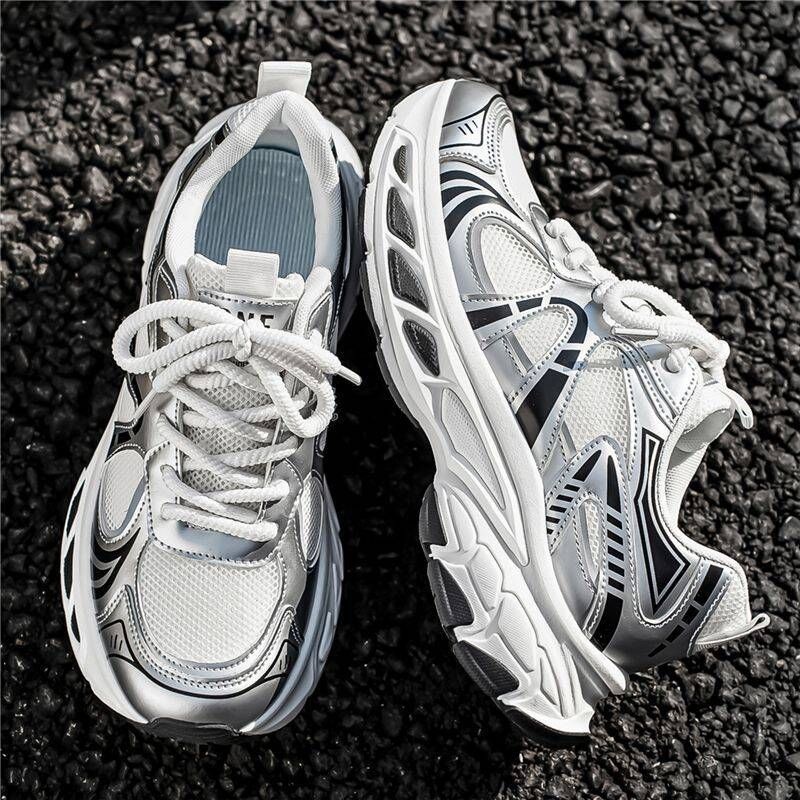 Men's Summer Breathable Mesh Wide-toed Dad Shoes, Thick-soled, Non-slip, German-style, Fashionable, Versatile, Casual,_vogvips.com