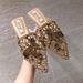 Mesh Hollowed-out Half-slippers For Women 2024 New Summer Pointed Flat-bottomed Outdoor Fairy Low-heeled Muller Slippers_vogvips.com