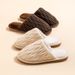 High End Autumn And Winter Pleated Cotton Slippers With PU Waterproof And Anti Slip Leather Surface, Suitable For Couples, Home And Indoor,_vogvips.com