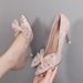 2024 New Fashionable European And American Style Party Heel Women's Shoes, Ultra High Heel, Shallow Mouth, Pointed Toe,_vogvips.com