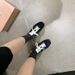 Fashionable Women's Casual Sports Shoes, Comfortable Round Toe Tie, Simple Sports Walking Shoes, Fashionable Flat Shoes For Daily Use_vogvips.com