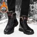 Men's Winter Snow Boots Outdoor Warm Comfortable Hiking Boots High-quality Casual Shoes Anti Slip Wear-resistant Sneaker Men_vogvips.com