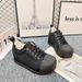 2025 New Spring Summer Canvas For Women Flat Mid-Top Height Increasing 8Cm White Versatile Casual Fashion Women's Shoes_vogvips.com