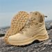 High-top Boots Men Anti-slip Lace-up Breathable Casual Sports Shoes Men Wear-resistant Lace-up Low-top Outdoor Men Hiking Shoes_vogvips.com
