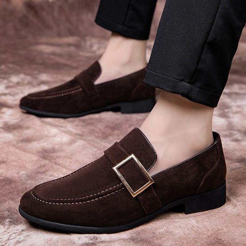 Regal Footwear Suede Shoes For Men, Slip-On Trendy Casual Leather Shoes, Spring New Loafers, Loafers With Beans_vogvips.com