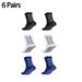 6 Pairs Of Combination Sets Triangle Football Socks Mid Tube Dotted Sports Socks_vogvips.com