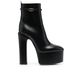 Women's Round Toe Chunky Heel Ankle Boots With Side Zipper - Platform Winter Fashion Boots In Black, White & Caramel Large Size Women's Boots_vogvips.com