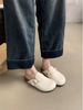 Plus-size Women's Shoes, Sizes 41 To 43, Soft Leather, Super Popular Retro Thick-soled Slip-on Closed-toe_vogvips.com