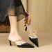 601 European American Sexy Slimming High-heeled Pointed Toe Hollow-out Studded Women's Shoes With Thin Heel And Ankle_vogvips.com