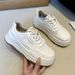 Korean Version Of Fashionable White For Women In Spring 2025, Thick Soled Trendy Shoes, Height Increasing New Student_vogvips.com
