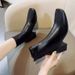 Martin For Women 2024 New Style Winter Square Toe Back Zipper Short Women's Chunky Mid Heel Boots_vogvips.com