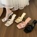 Vintage French Open-Toe Stiletto For Women Summer Outdoor Evening Style Elegant High Heel Slide Sandals_vogvips.com