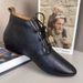 Women's Retro Pointed Toe Ankle Boots Lace Up British Style Chelsea Boots Plus Size_vogvips.com
