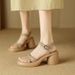 French Style Stunning High Heels Open Toe Roman For Women Summer 2025 New Small Stature Casual Sandals Chunky Heel_vogvips.com