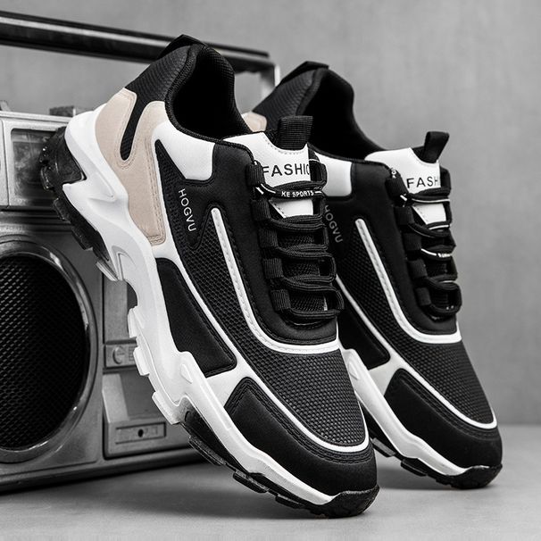 Men's Sports Shoes Spring Flying Woven Shoes Fashionable Casual Running Shoes Men's Shoes_vogvips.com