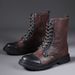 European Warm Series Western Cowboy Workwear Fashion Long Men's Motorcycle Zipper Martin High-top Boots_vogvips.com