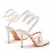Women’s Shoes fish mouth strap high heel sandals white flower sandals women's banquet wedding dress bridal shoes princess sandals_vogvips.com