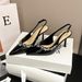 2026 Rhinestone Flower High Heels Satin Thin Heel Pointed Head Bag Head French Single Shoes Women's Rear Empty Word Belt Half Drag Sandals_vogvips.com