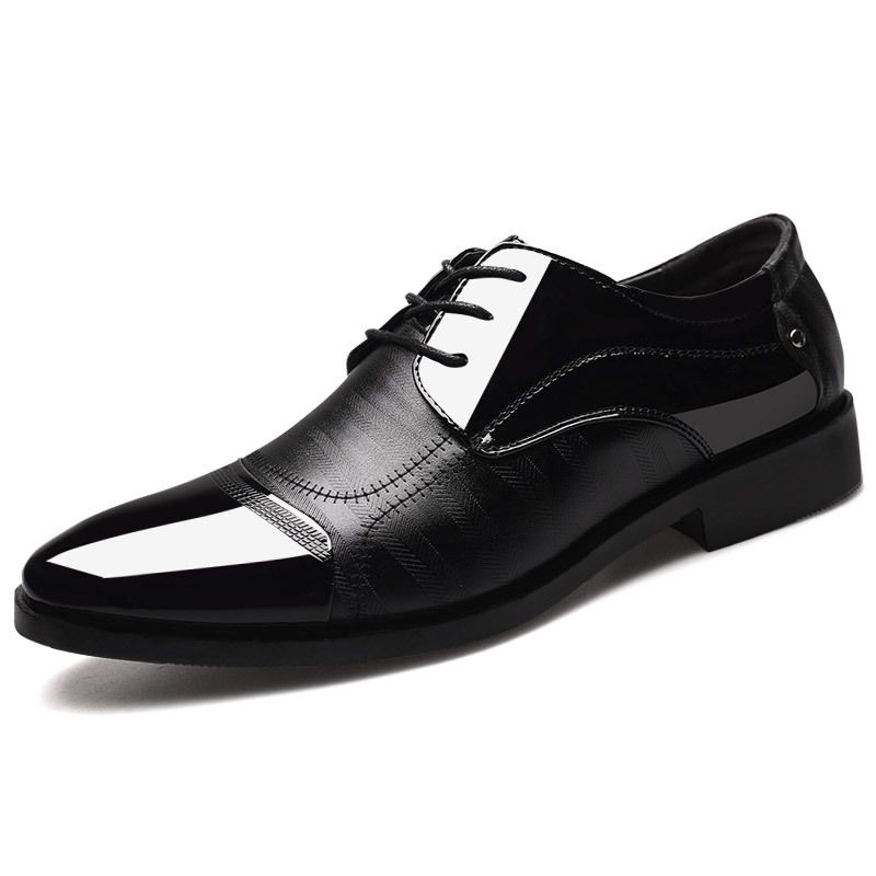 Spring New Leather Men's Business Dress Large Size Fashion Hundred Tower Wedding Shoes_vogvips.com